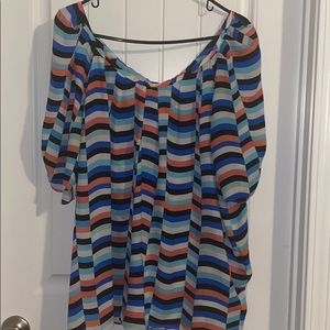 Kaari Blue boat neck top